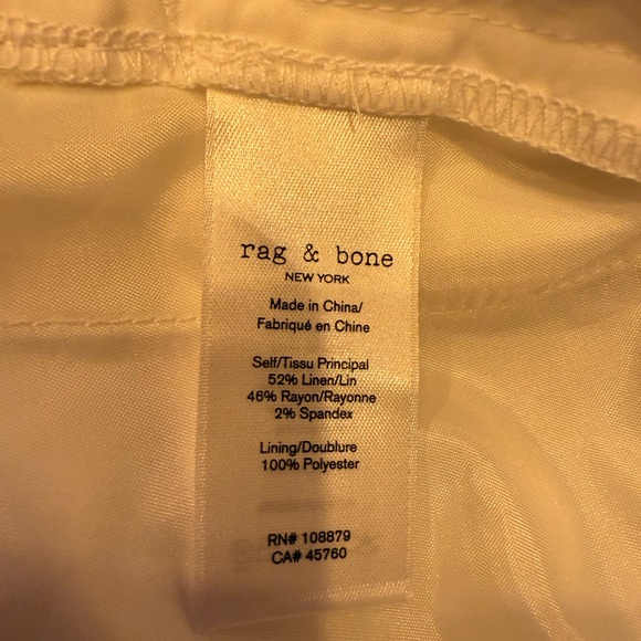 Rag & Bone Sofie wide leg pant white linen NWT - Picture 12 of 13